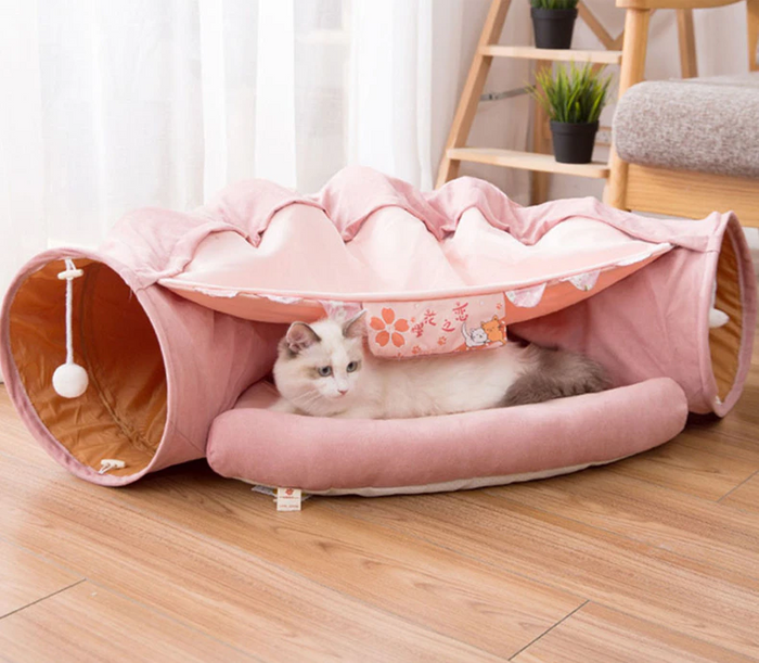 Cat Tunnel and Removable Mat