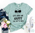 Cats Make Me Happy Sunglasses Tee