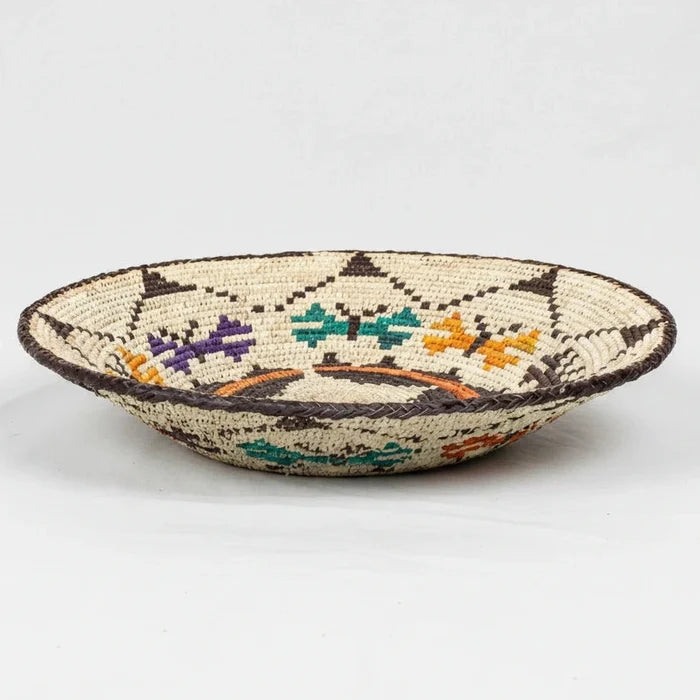 Changir Hand Woven Basket Moth Motif