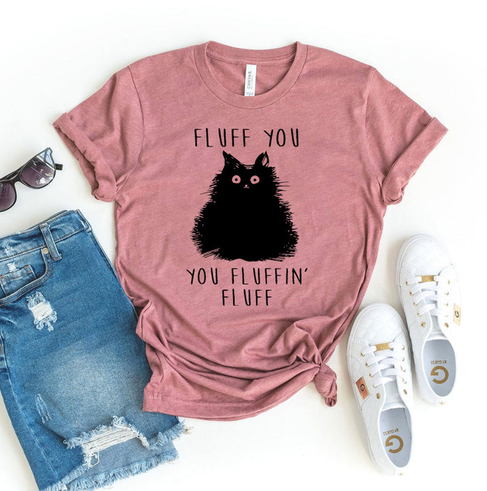 Cheeky Fluffy Cat Graphic Tee