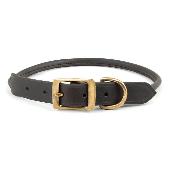 Chestnut Rolled Collar with Brass Fittings