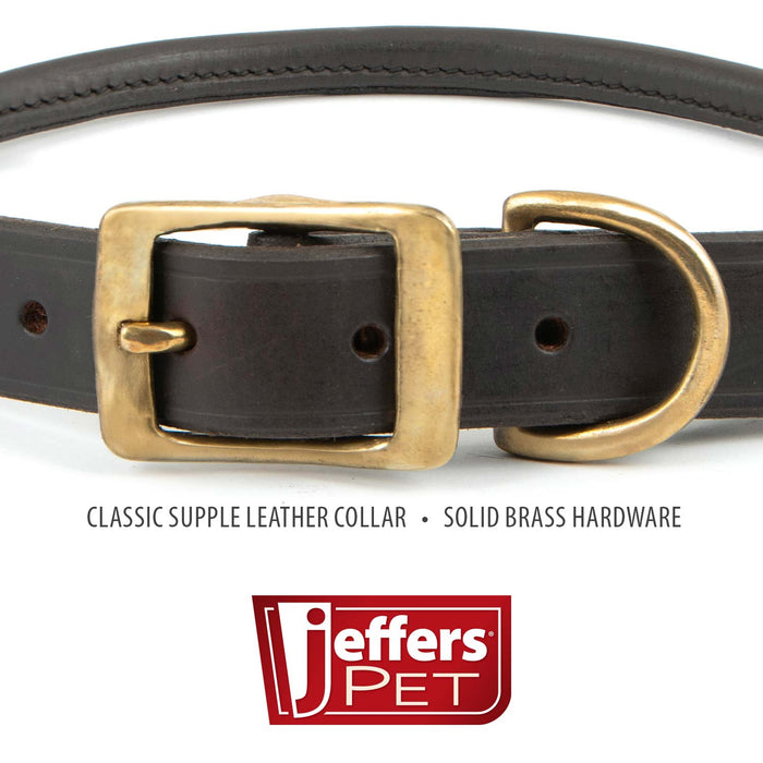 Chestnut Rolled Collar with Brass Fittings