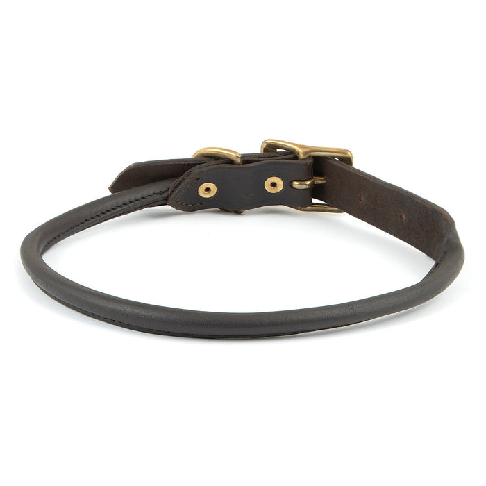 Chestnut Rolled Collar with Brass Fittings