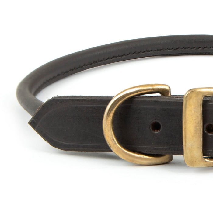 Chestnut Rolled Collar with Brass Fittings