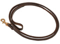 Chestnut Rolled Leather Lead — Six Feet