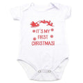 Christmas Baby Letter Print Short-sleeve Jumpsuit
