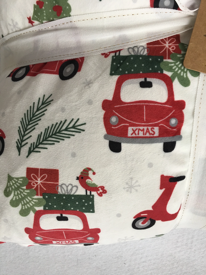 Christmas Car & Scooter Carrying Tree & Presents Super Comfortable Set of 2 Pillows