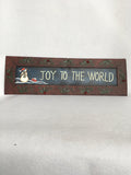Christmas Joy to the World Metal Sign
