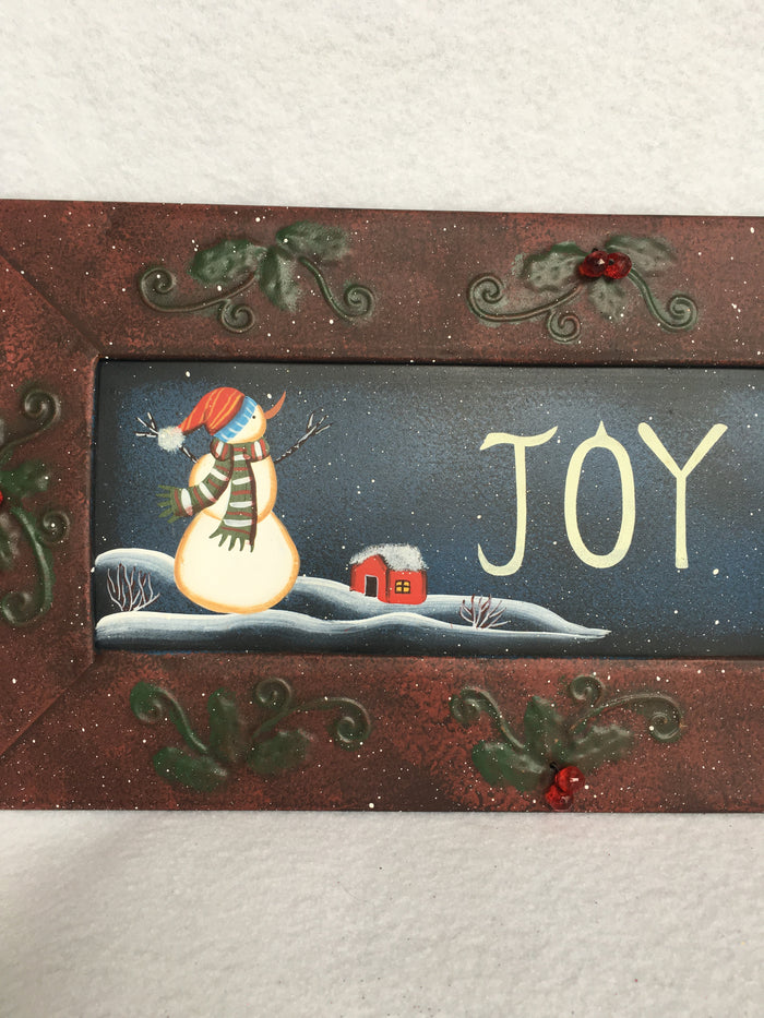 Christmas Joy to the World Metal Sign