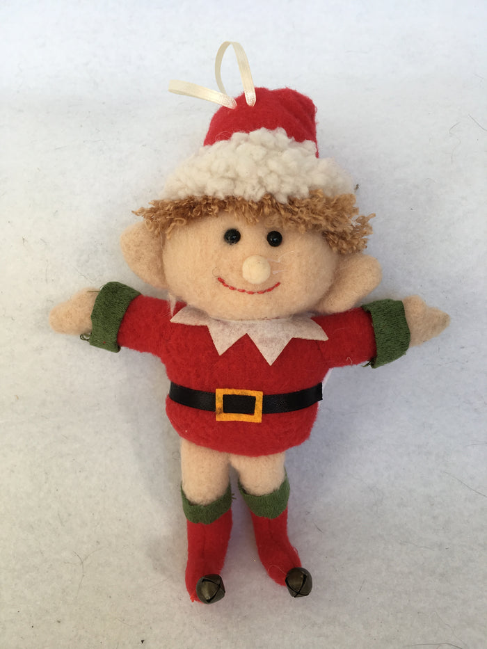 Christmas Plush Detailed Santa or Elf Ornament