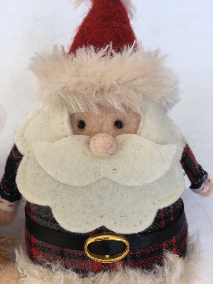 Christmas Plush Detailed Santa or Elf Ornament