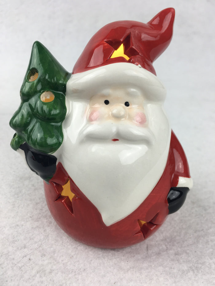 Christmas Santa or Snowman Light Up Ceramic Display