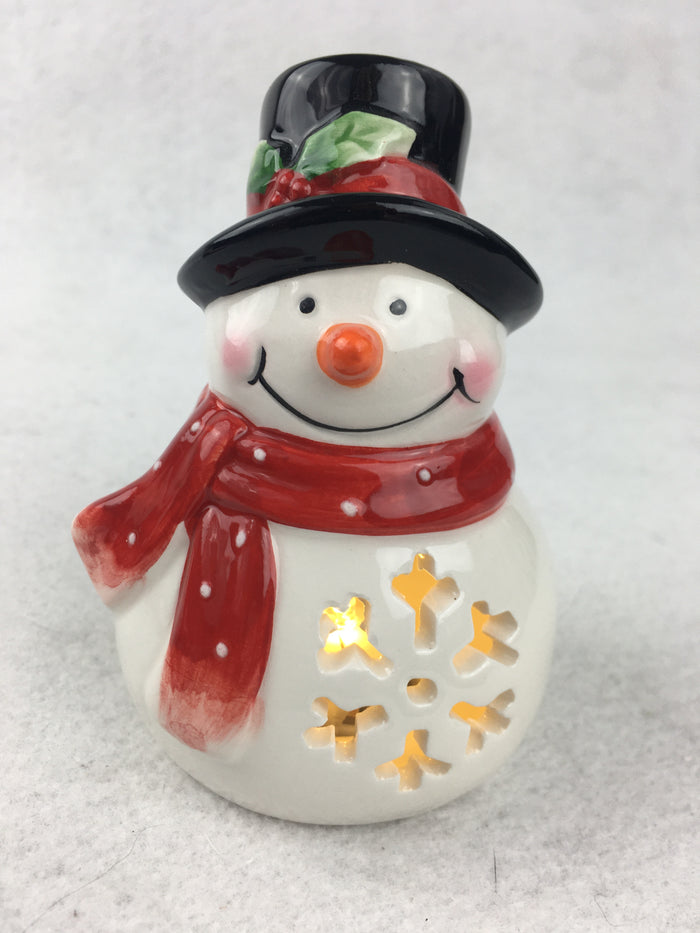 Christmas Santa or Snowman Light Up Ceramic Display
