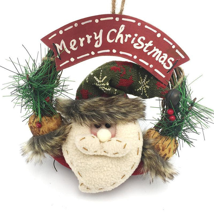 Christmas Wreath Garland Front Door Ornament for Christmas Party Decor