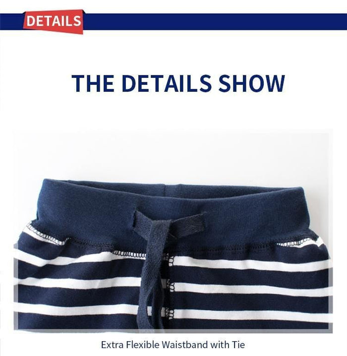 Classic Summer Kids Striped Style Cotton Shorts - Kidsyard Greenland