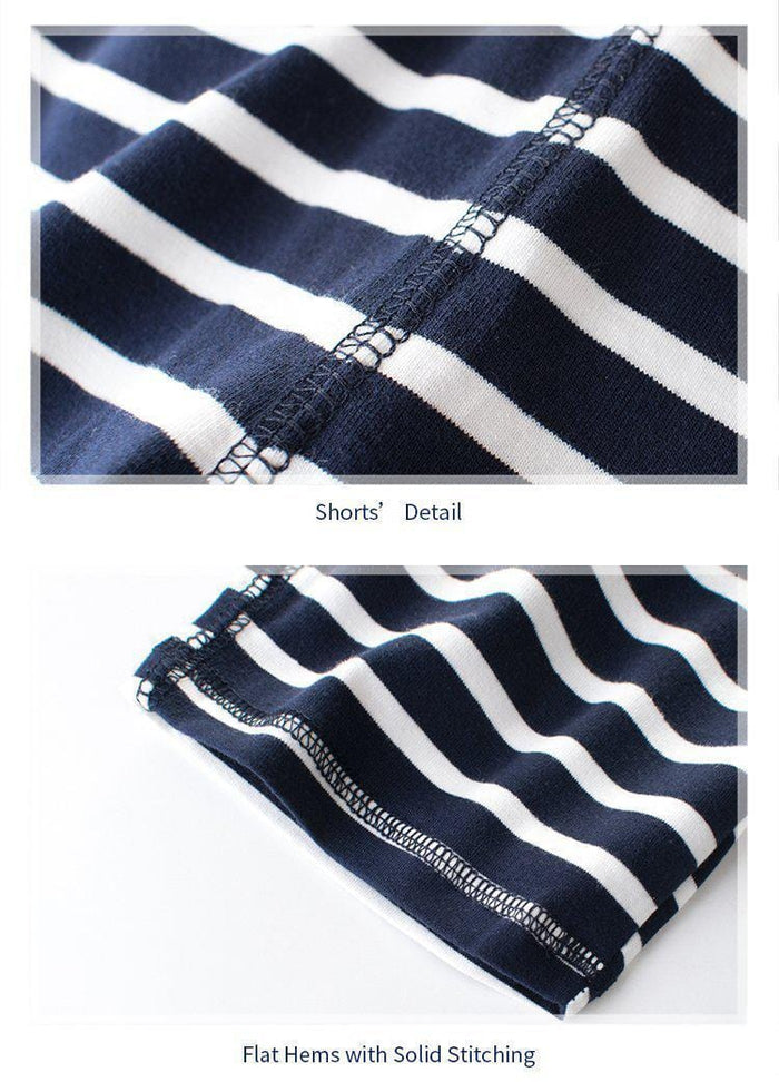Classic Summer Kids Striped Style Cotton Shorts - Kidsyard Greenland