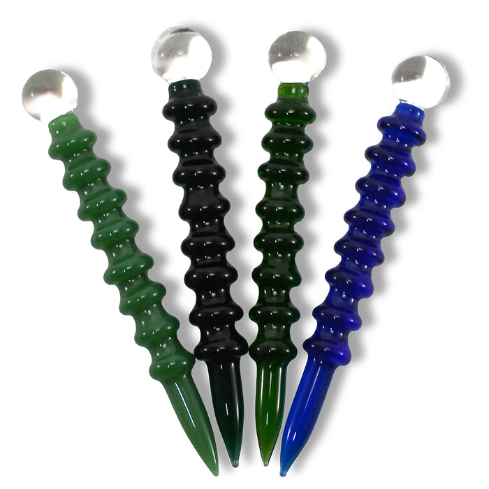 Clear Marble Top Ring Dabber - 5 Count