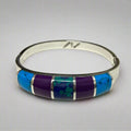 Color Stone Silver Cuff