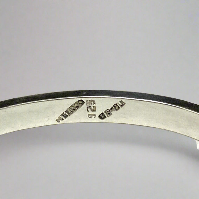 Color Stone Silver Cuff