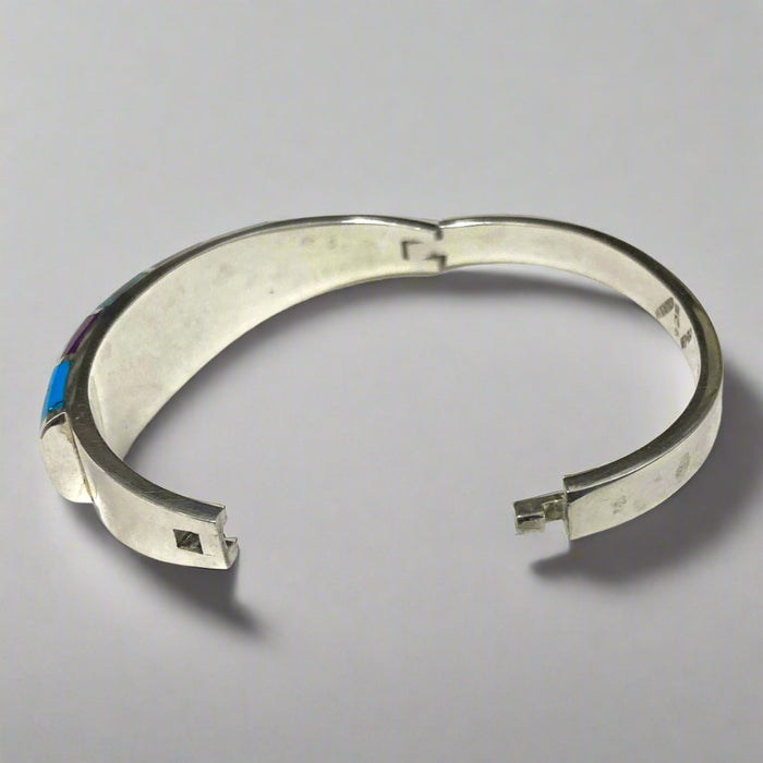 Color Stone Silver Cuff