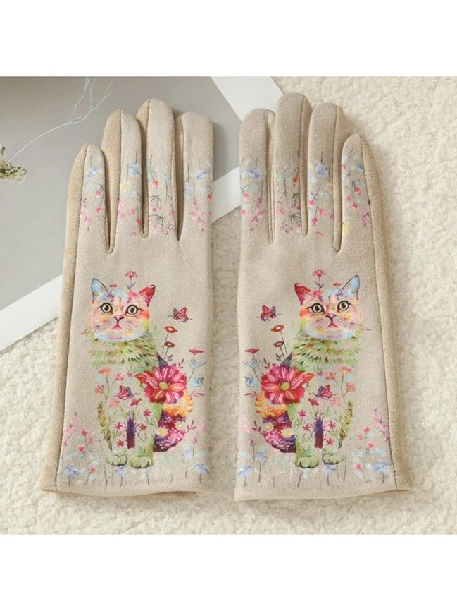 Colorful Kitty Gloves