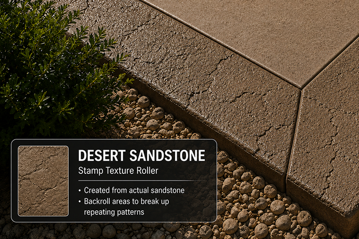 Concrete Curb & Border Stamp Roller- DESERT SANDSTONE PNL Liners