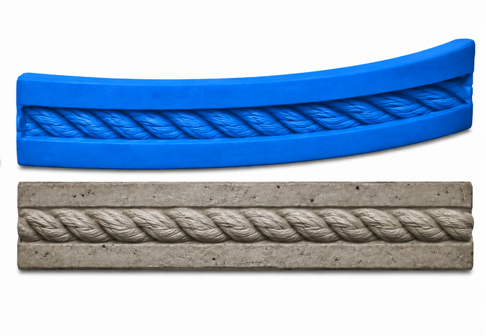 Concrete Edge Form Liner - 2" Rope PNL Liners