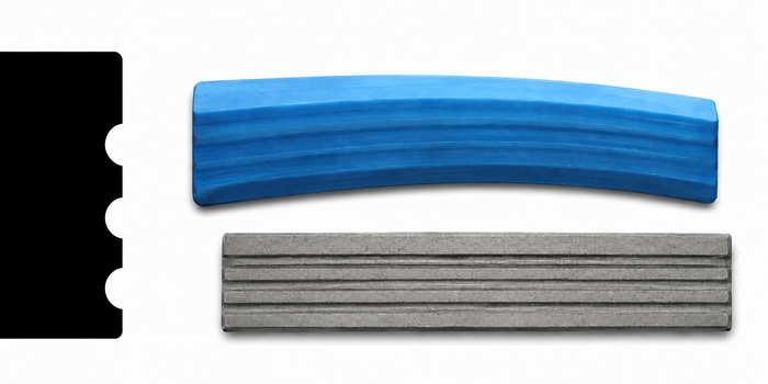 Concrete Edge Form Liner - 2" Tri-Groove PNL Liners