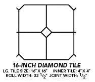 Concrete Paper Stencil - 16" Diamond Tile Expressions LTD