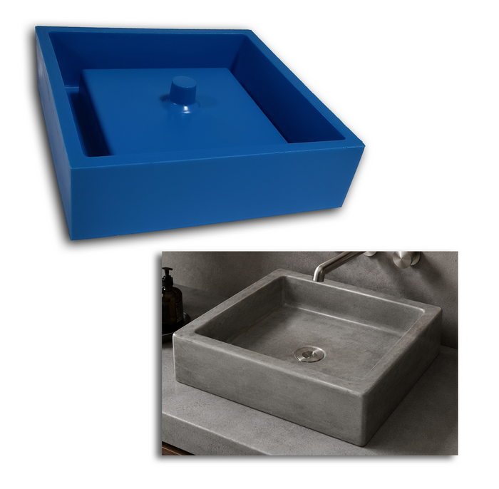 Concrete Sink Mold SDP-47 Vessel Box (15"x15"x4") PNL Liners