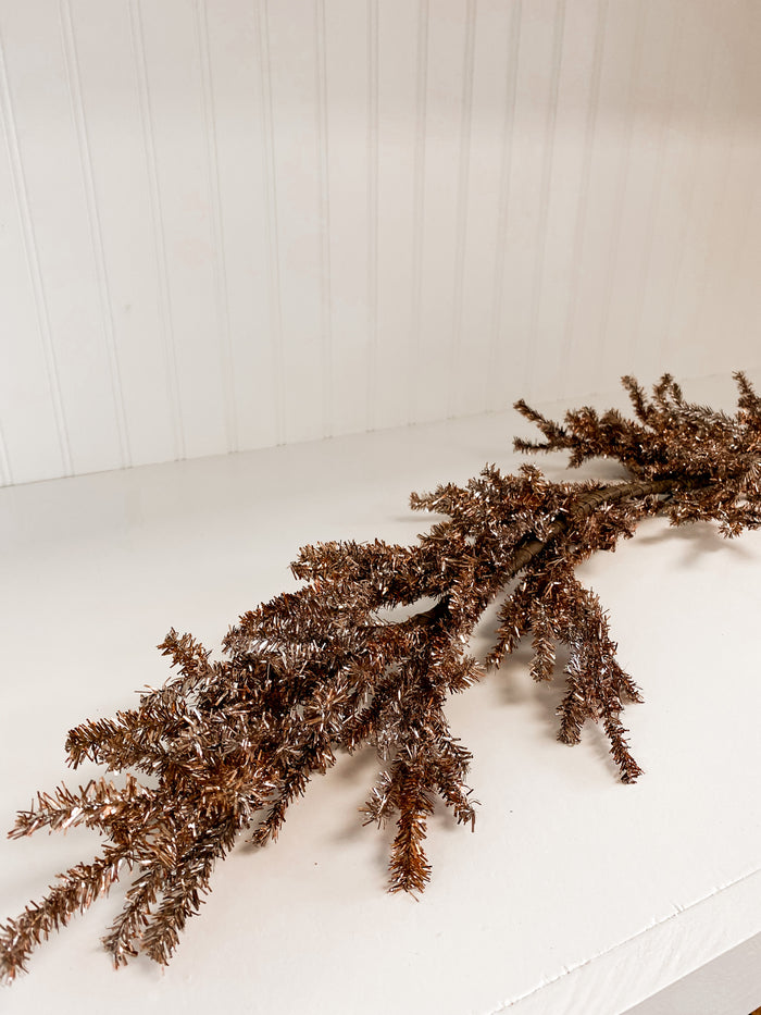 Copper Tinsel Garland