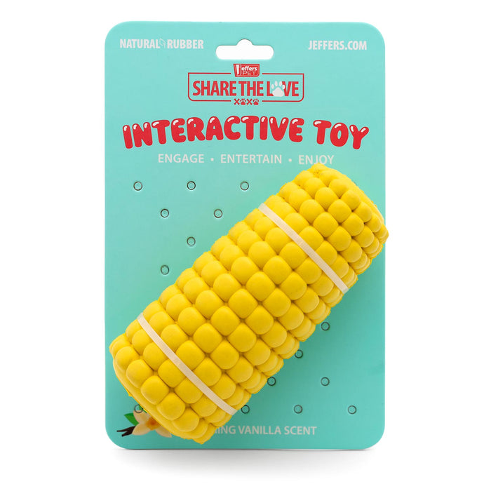 Corn-Cob Treat Toy with Openings at Both Ends
