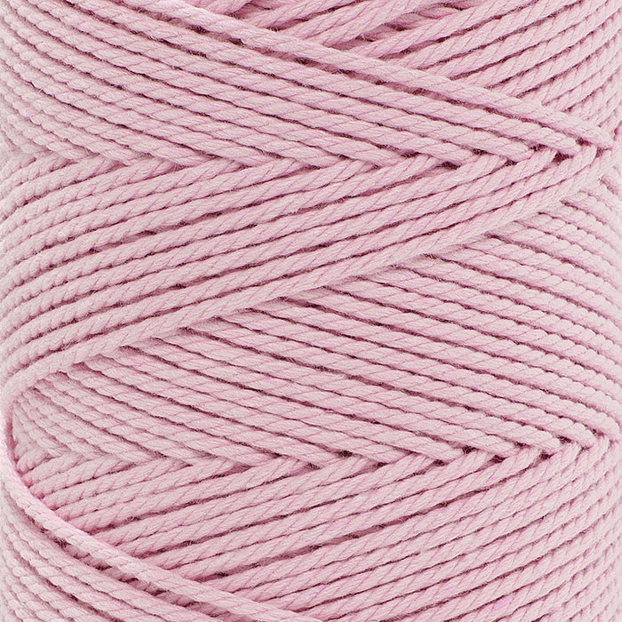 Cotton Rope Zero Waste 2 mm - 3 ply - Baby Pink Color
