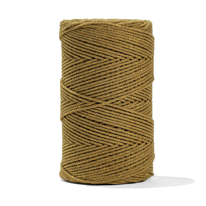 COTTON ROPE ZERO WASTE 2 MM - 3 PLY - CURRY COLOR