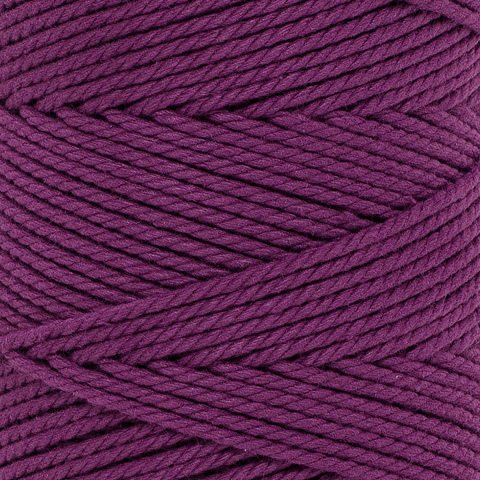 Cotton Rope Zero Waste 2 mm - 3 ply - Royal Purple Color