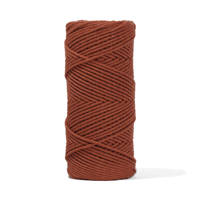 COTTON ROPE ZERO WASTE 2 MM - 3 PLY - SIENNA COLOR