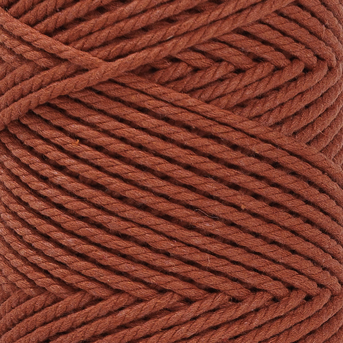 COTTON ROPE ZERO WASTE 2 MM - 3 PLY - SIENNA COLOR