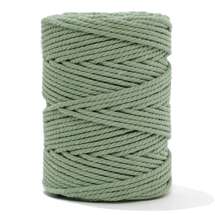 Cotton Rope Zero Waste 3 mm - 3 ply - Agave Color