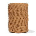 COTTON ROPE ZERO WASTE 3 MM - 3 PLY - CARAMEL COLOR