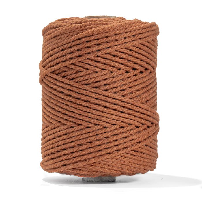 COTTON ROPE ZERO WASTE 3 MM - 3 PLY - CINNAMON COLOR