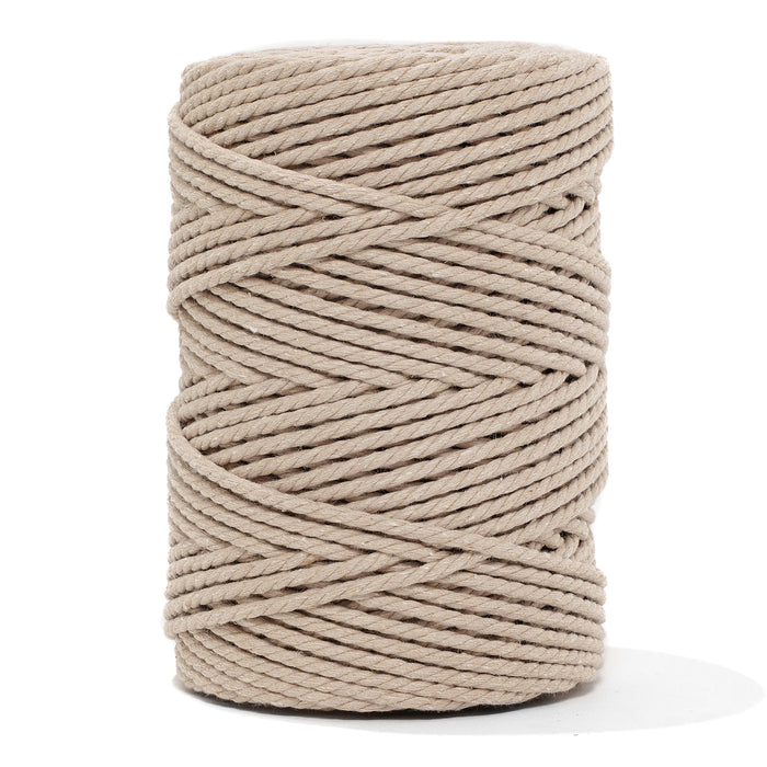 Cotton Rope Zero Waste 3 mm - 3 ply - Khaki Color