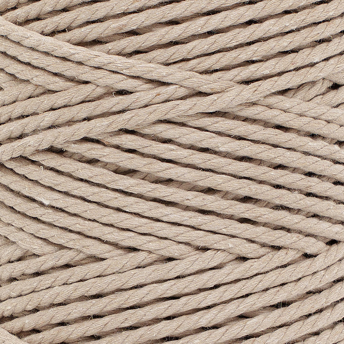 Cotton Rope Zero Waste 3 mm - 3 ply - Khaki Color