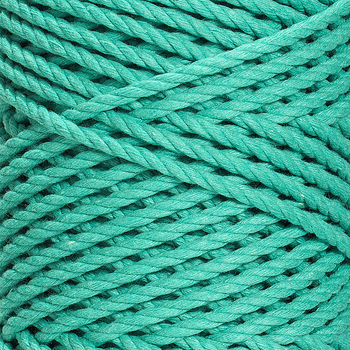 COTTON ROPE ZERO WASTE 3MM - 3 PLY - CARIBBEAN SEA COLOR