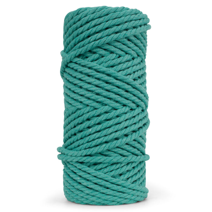 COTTON ROPE ZERO WASTE 5 MM - 3 PLY - CARIBBEAN SEA COLOR