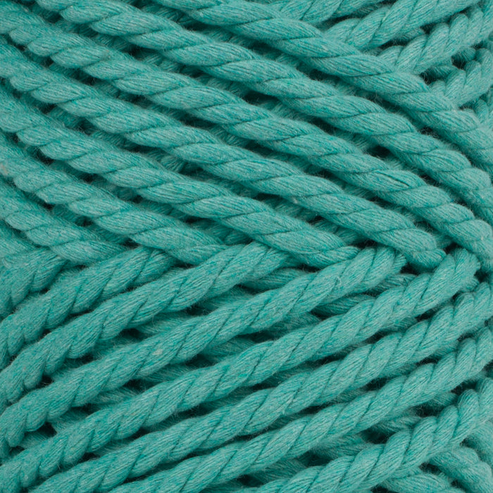 COTTON ROPE ZERO WASTE 5 MM - 3 PLY - CARIBBEAN SEA COLOR