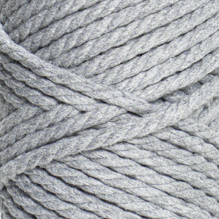 COTTON ROPE ZERO WASTE 5 MM - 3 PLY - HEATHER GRAY COLOR