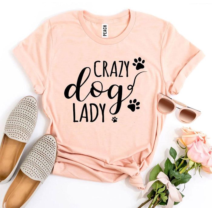 Crazy Dog Lady Paw Script Tee