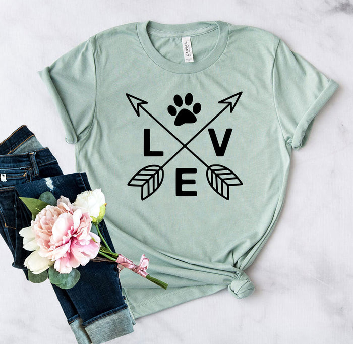 Crossed Arrows Paw-Love Tee