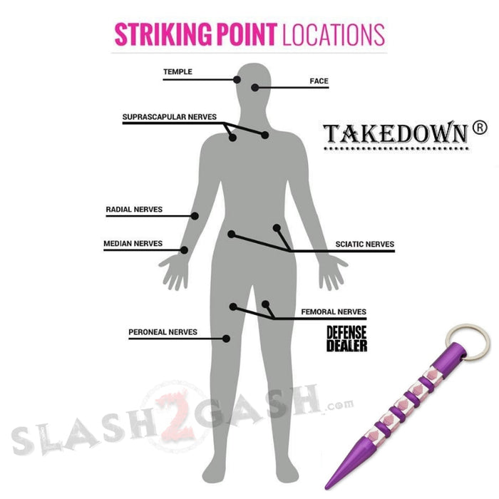 How to Use a "Cupcake Killer" Kubotan Self Defense Stick Keychain - Purple Kubaton Ninja Weapon