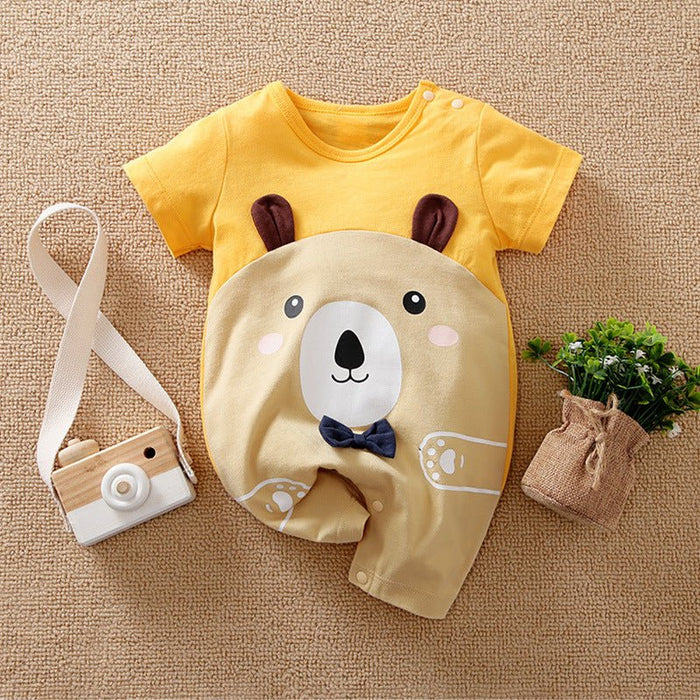 Cute Bear Prints Cotton Jumpsuit (6 Designs)